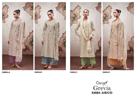 Ganga Fashion Grevia 4684 Cotton Printed Dress Material Wholesale