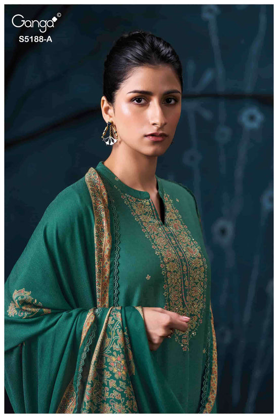 Ganga Fashion Grieya 5188 Pure Wool Pashmina Dress Material