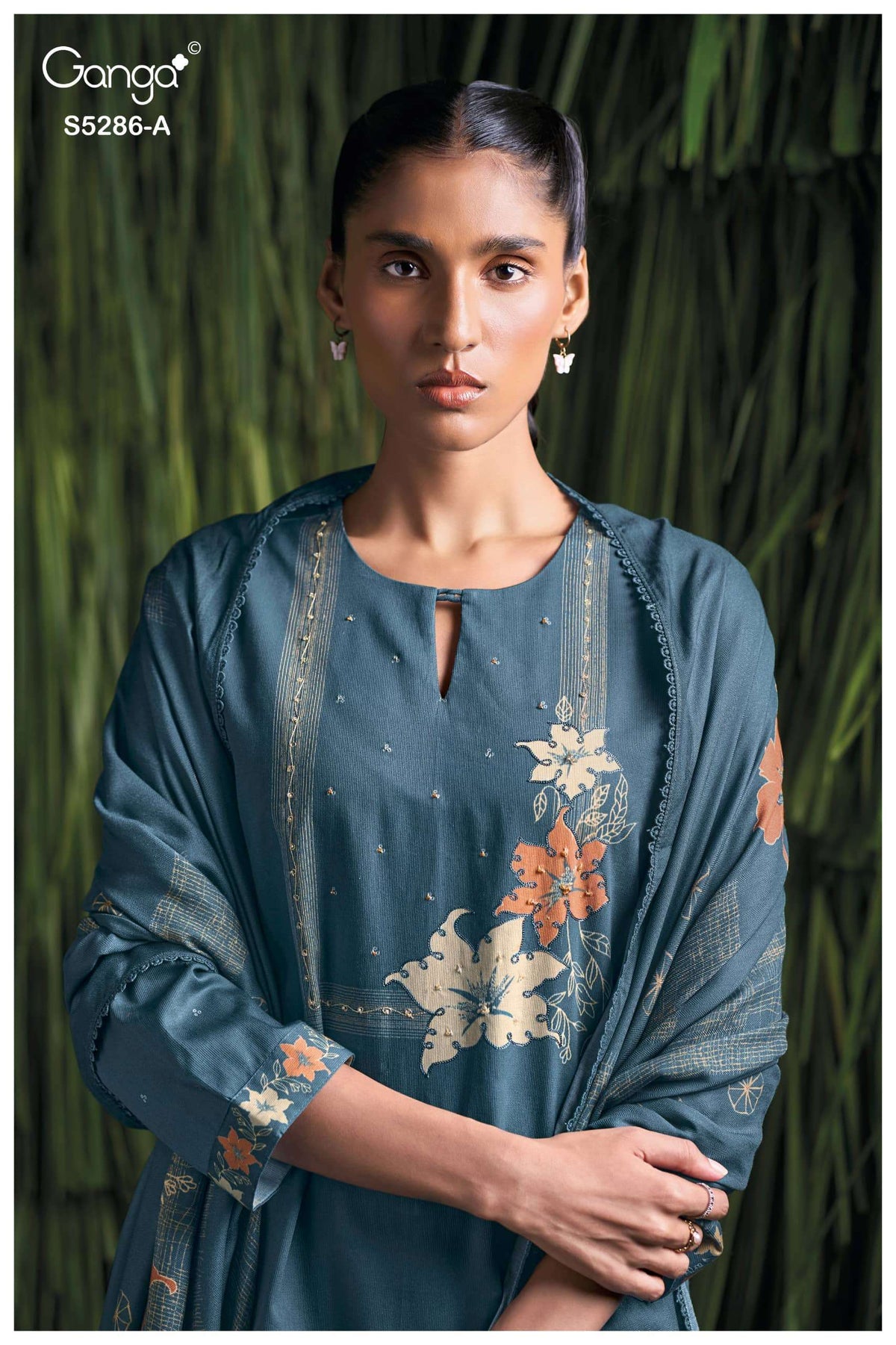Ganga Fashion Grishika 5286 Corduroy Winter Suit Collection