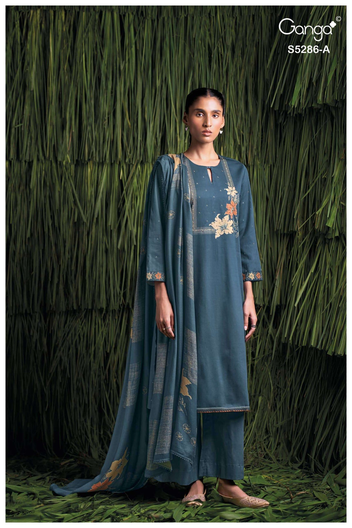 Ganga Fashion Grishika 5286 Corduroy Winter Suit Collection