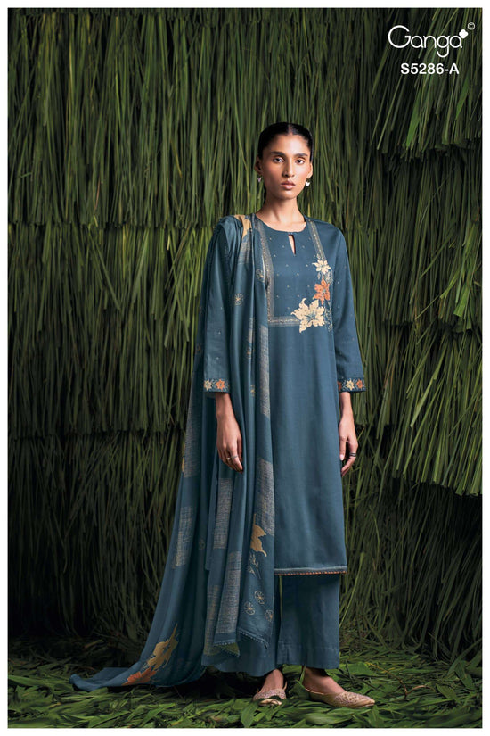 Ganga Fashion Grishika 5286 Corduroy Winter Suit Collection