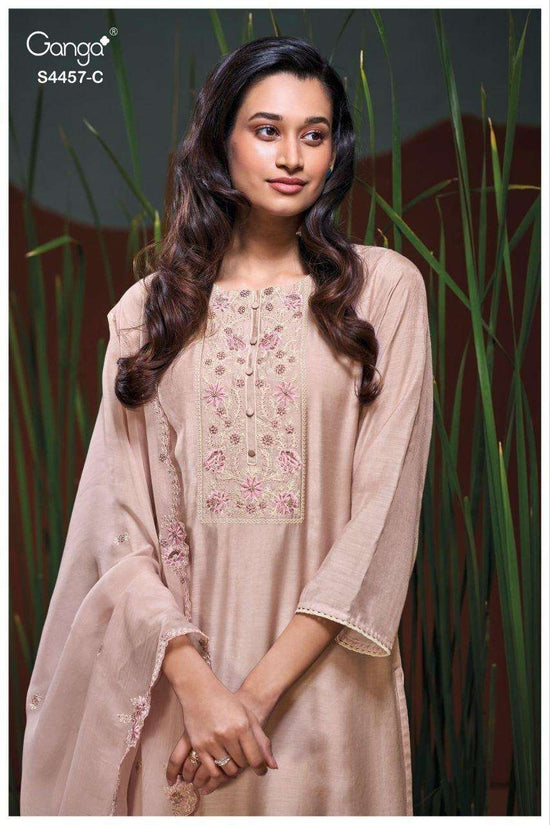 Ganga Fashion Grivika 4457 Pure Bemberg Silk Dress Material