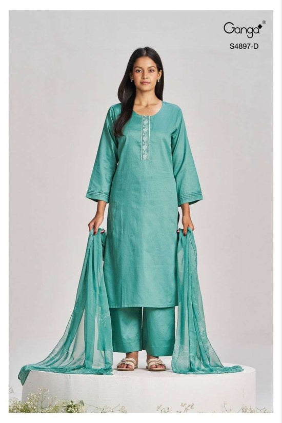 Ganga Fashion Habiba 4897 Cotton Satin Dress Material Collection