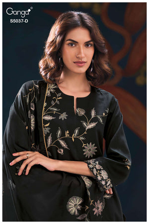 Ganga Fashion Hailora 5037 Premium Cotton Satin Dress Material