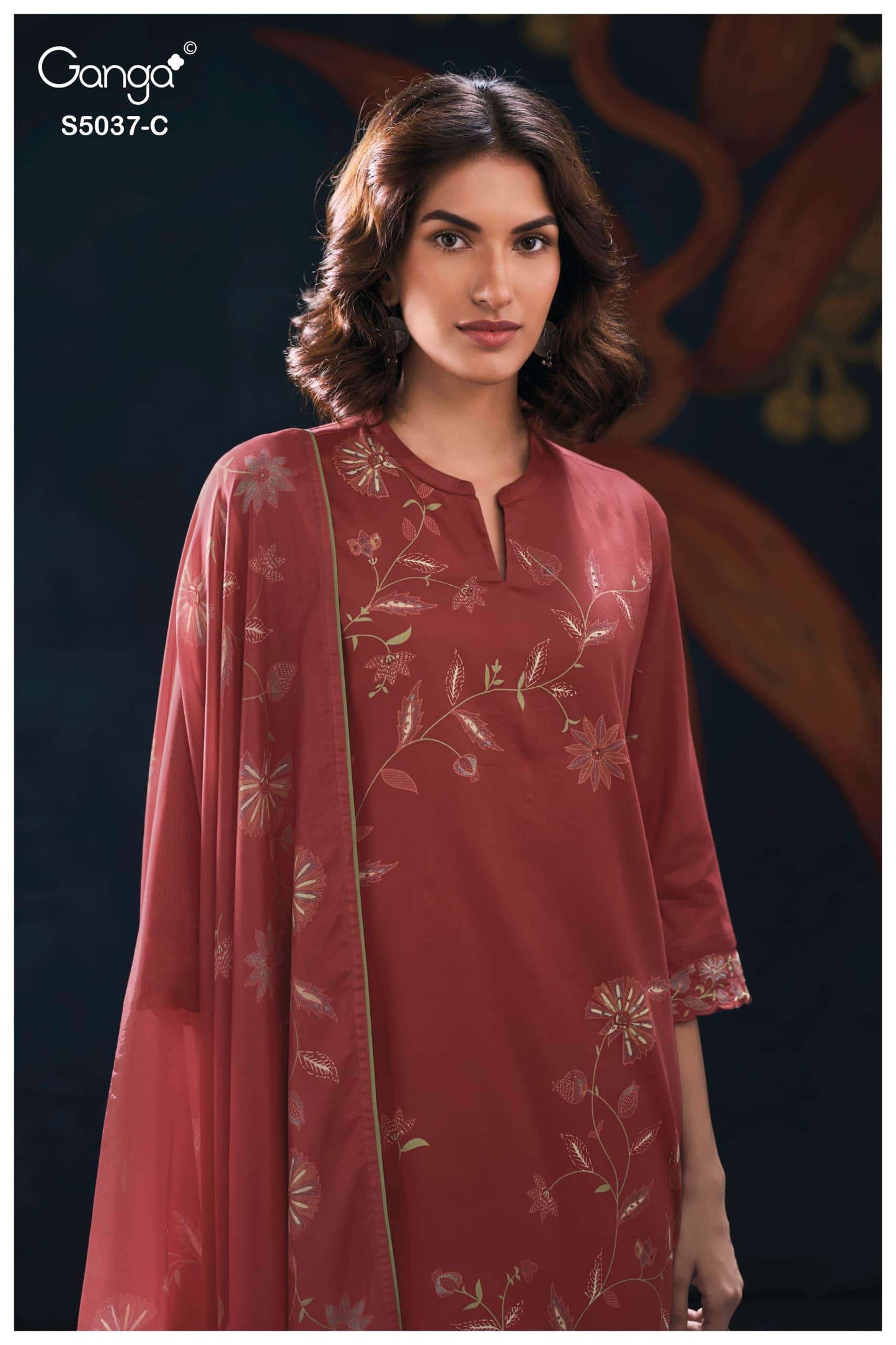 Ganga Fashion Hailora 5037 Premium Cotton Satin Dress Material