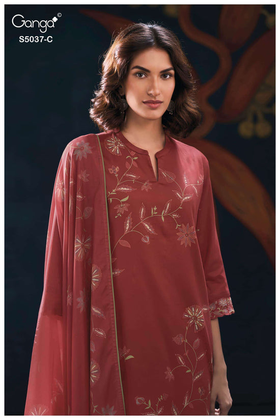 Ganga Fashion Hailora 5037 Premium Cotton Satin Dress Material