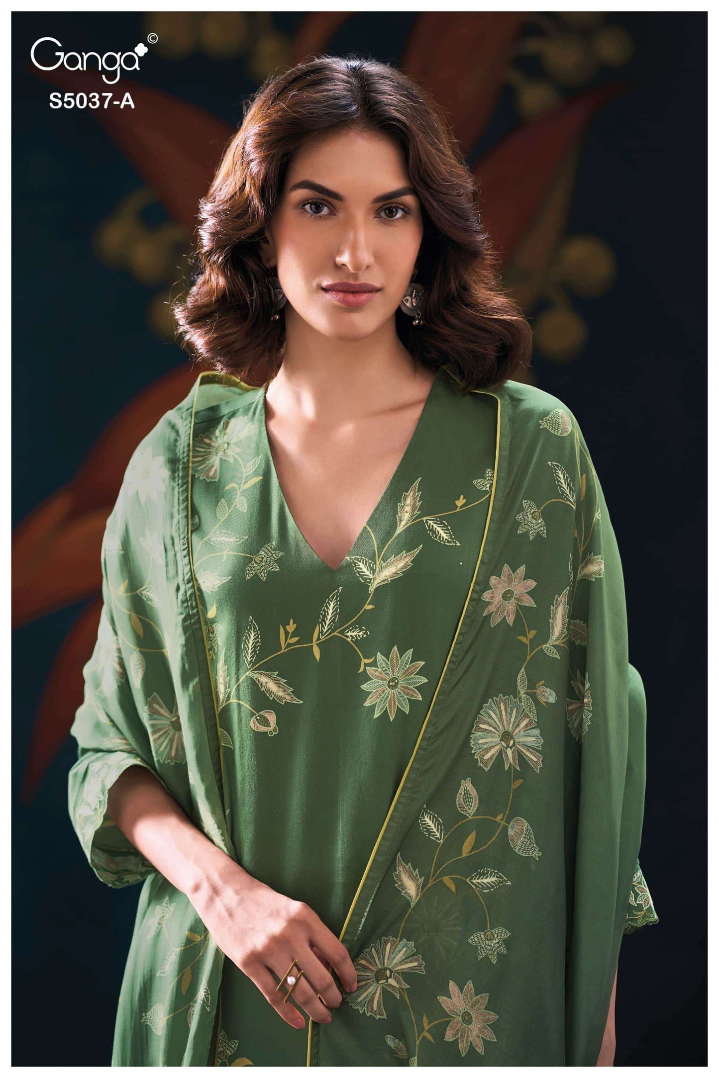 Ganga Fashion Hailora 5037 Premium Cotton Satin Dress Material
