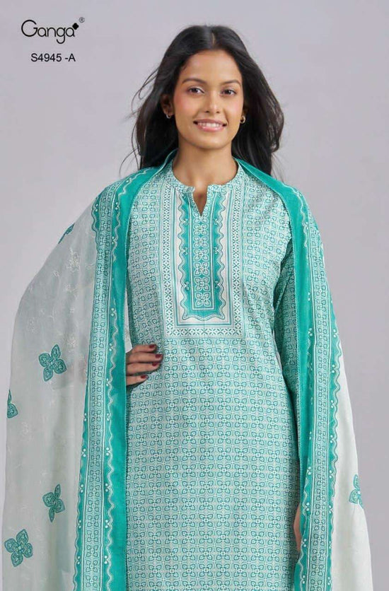 Ganga Fashion Hanima 4945 Premium Cotton Dress Material - Amrah Wholesale