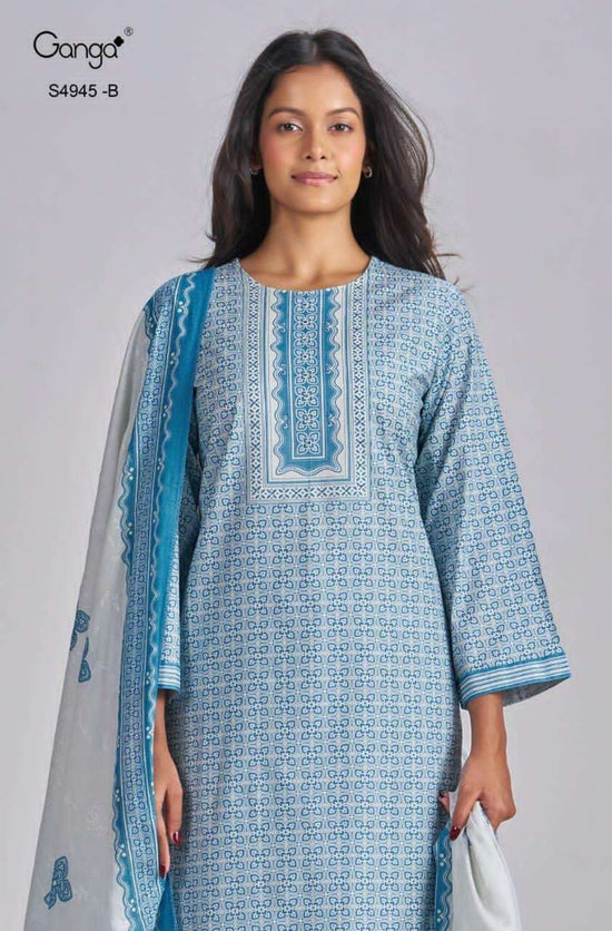 Ganga Fashion Hanima 4945 Premium Cotton Dress Material - Amrah Wholesale