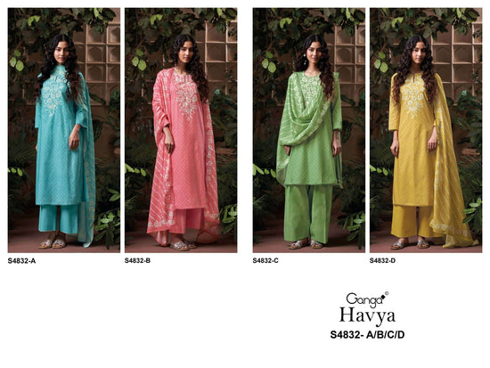 Ganga Fashion Havya 4832 Cotton Dress Material - Amrah Wholesale