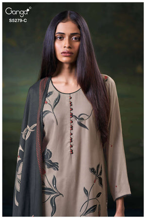 Ganga Fashion Henley 5279 Wool Pashmina Dress Material