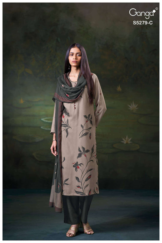 Ganga Fashion Henley 5279 Wool Pashmina Dress Material
