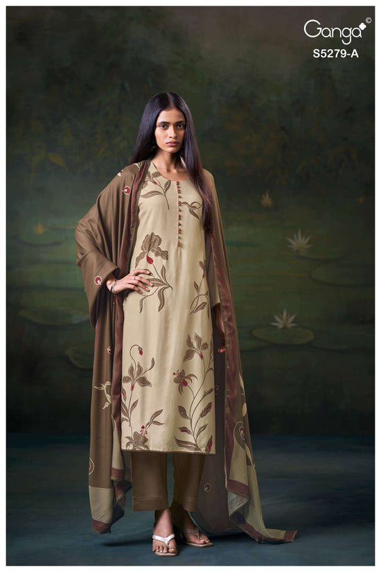 Ganga Fashion Henley 5279 Wool Pashmina Dress Material