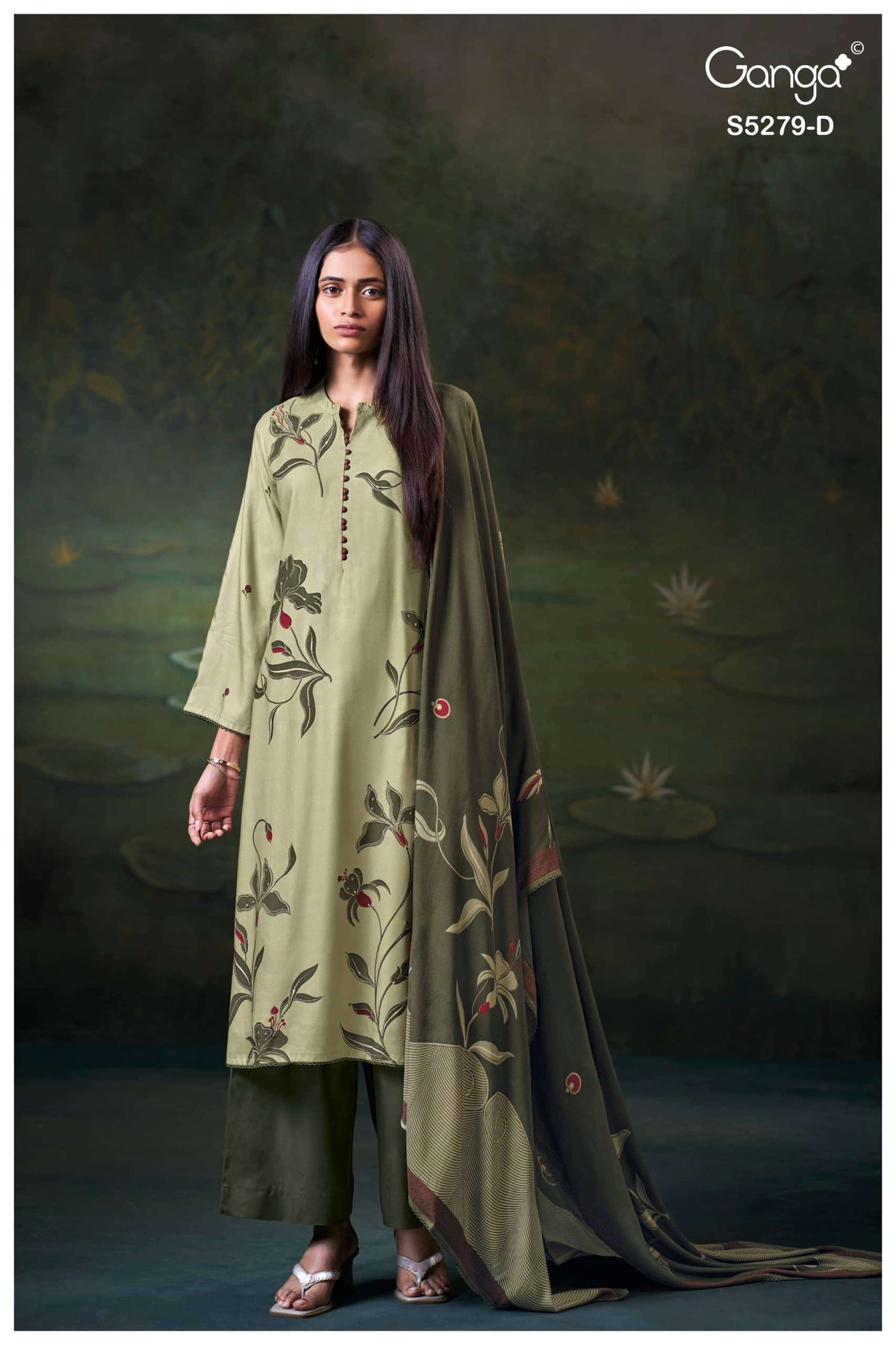 Ganga Fashion Henley 5279 Wool Pashmina Dress Material