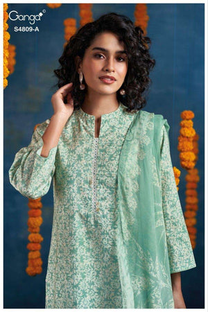 Ganga Fashion Hespera 4809 Premium Cotton Dress Material - Amrah Wholesale