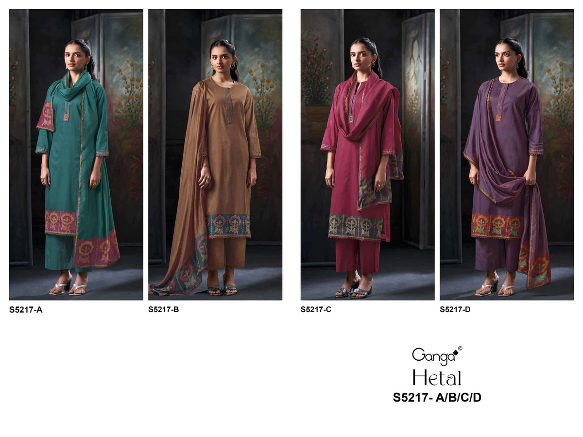 Ganga Fashion Hetal 5217 Corduroy Dress Material