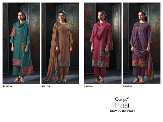 Ganga Fashion Hetal 5217 Corduroy Dress Material