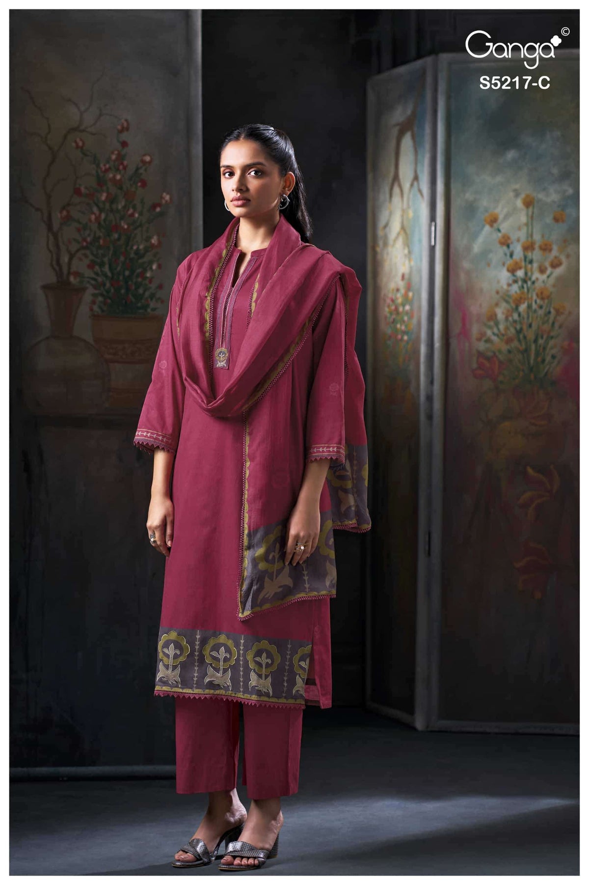 Ganga Fashion Hetal 5217 Corduroy Dress Material