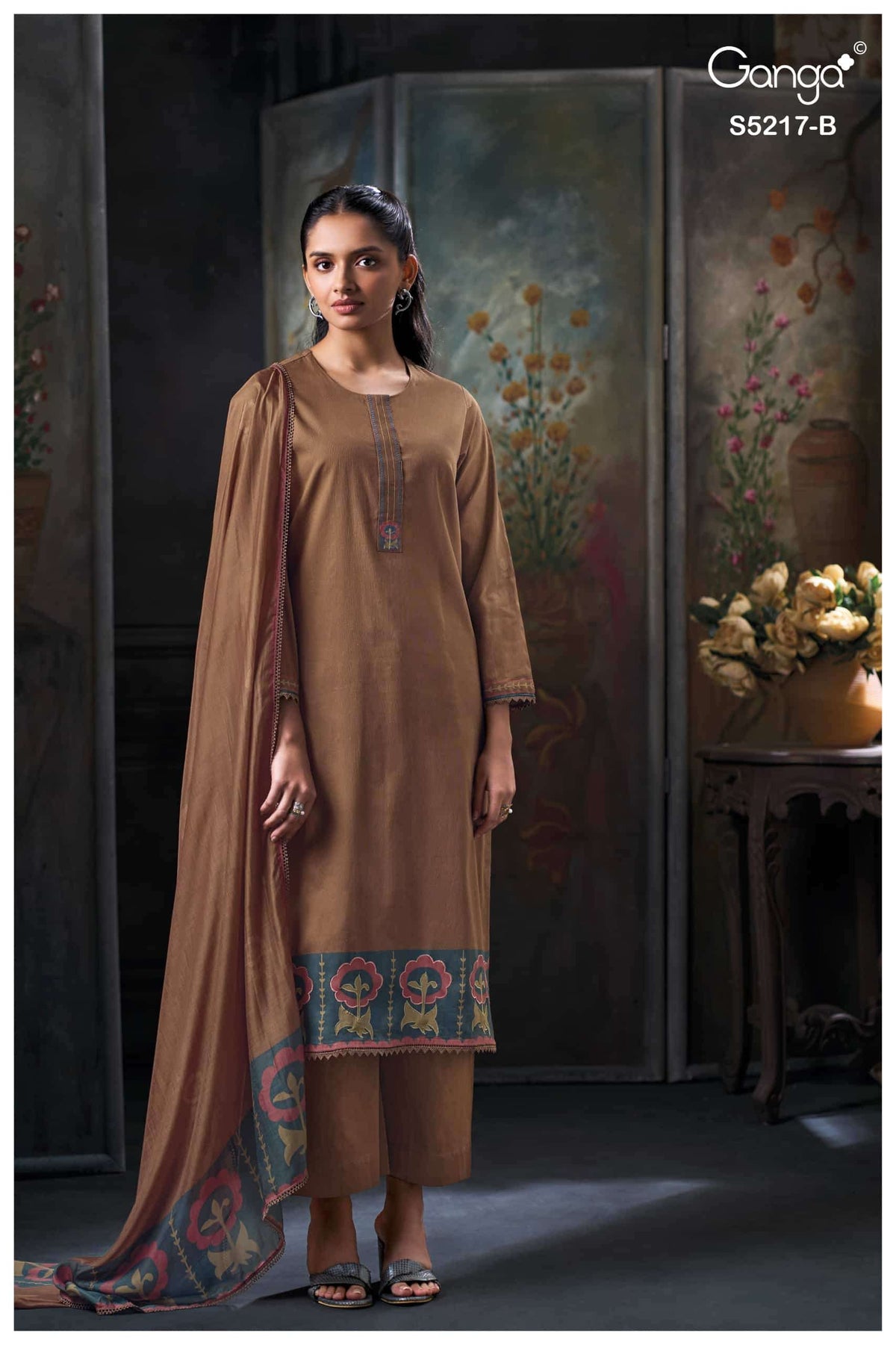 Ganga Fashion Hetal 5217 Corduroy Dress Material
