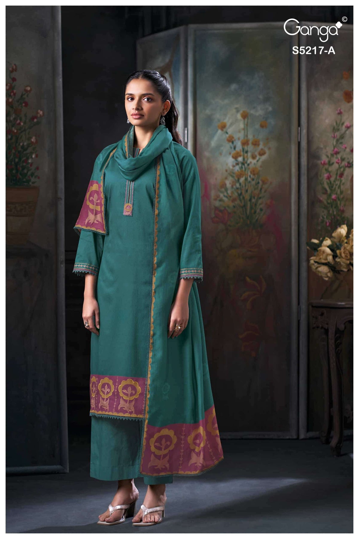 Ganga Fashion Hetal 5217 Corduroy Dress Material