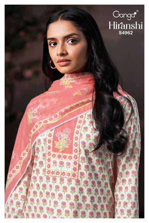 Ganga Fashion Hiranshi 4962 Premium Cotton Dress Material