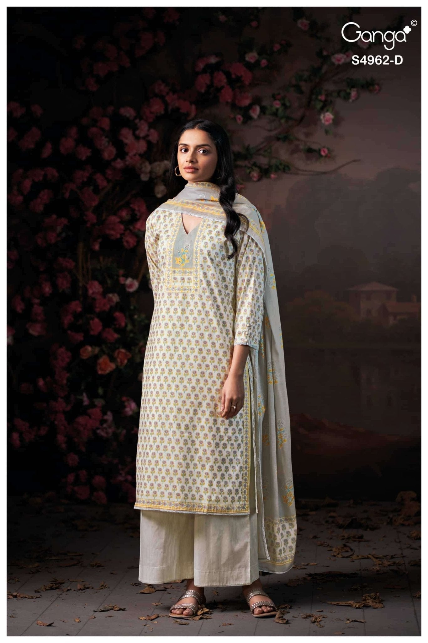 Ganga Fashion Hiranshi 4962 Premium Cotton Dress Material - Amrah Wholesale