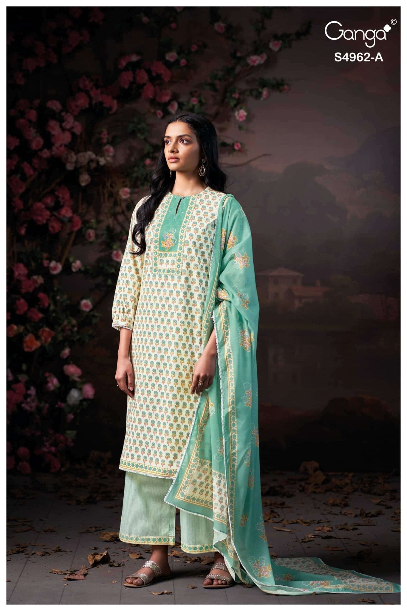 Ganga Fashion Hiranshi 4962 Premium Cotton Dress Material - Amrah Wholesale