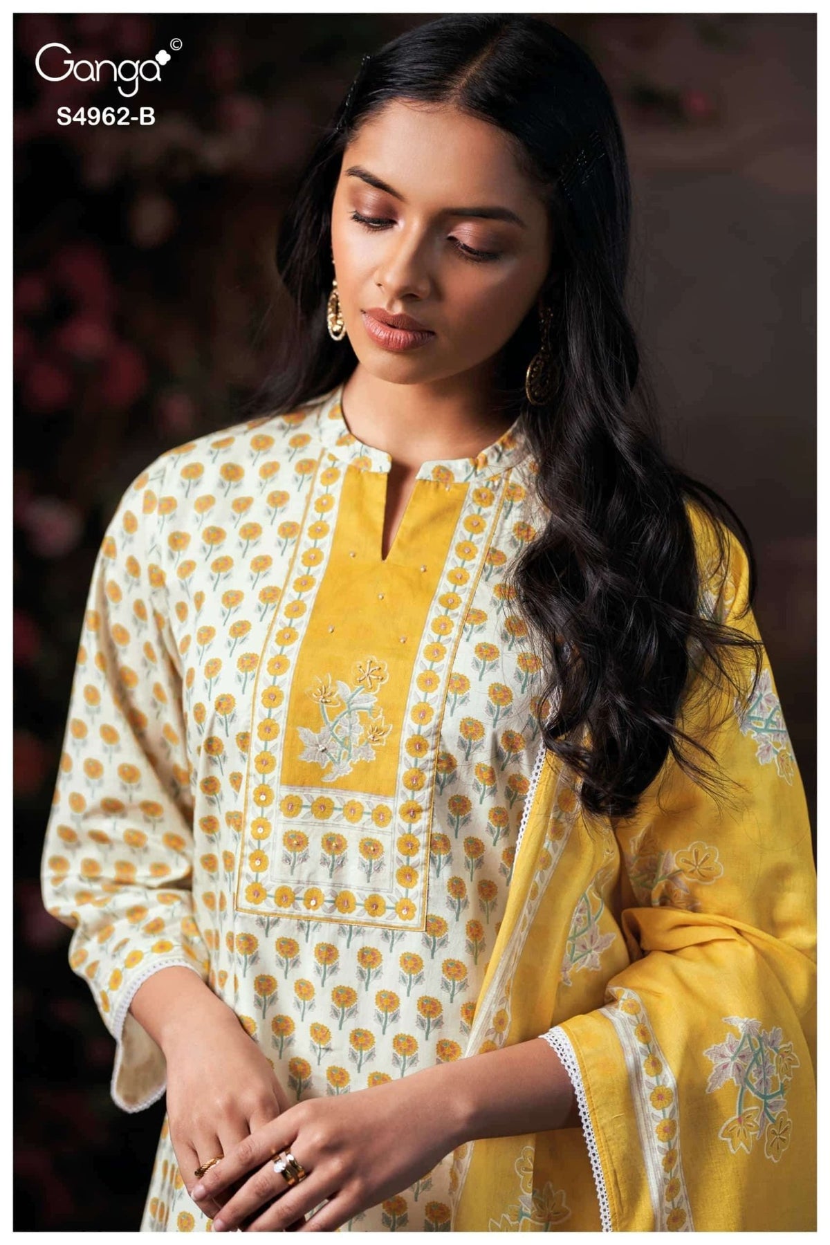 Ganga Fashion Hiranshi 4962 Premium Cotton Dress Material - Amrah Wholesale