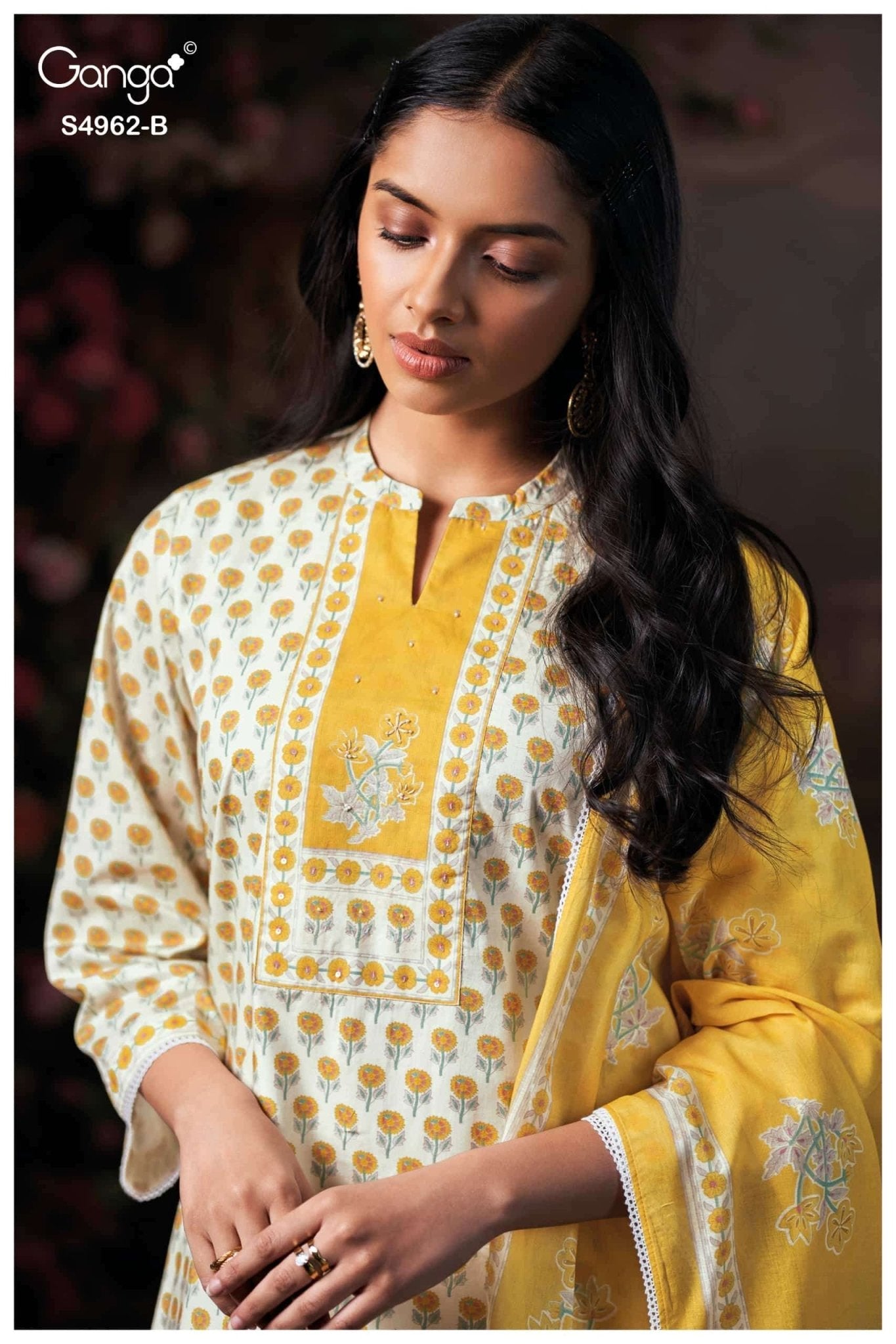 Ganga Fashion Hiranshi 4962 Premium Cotton Dress Material - Amrah Wholesale