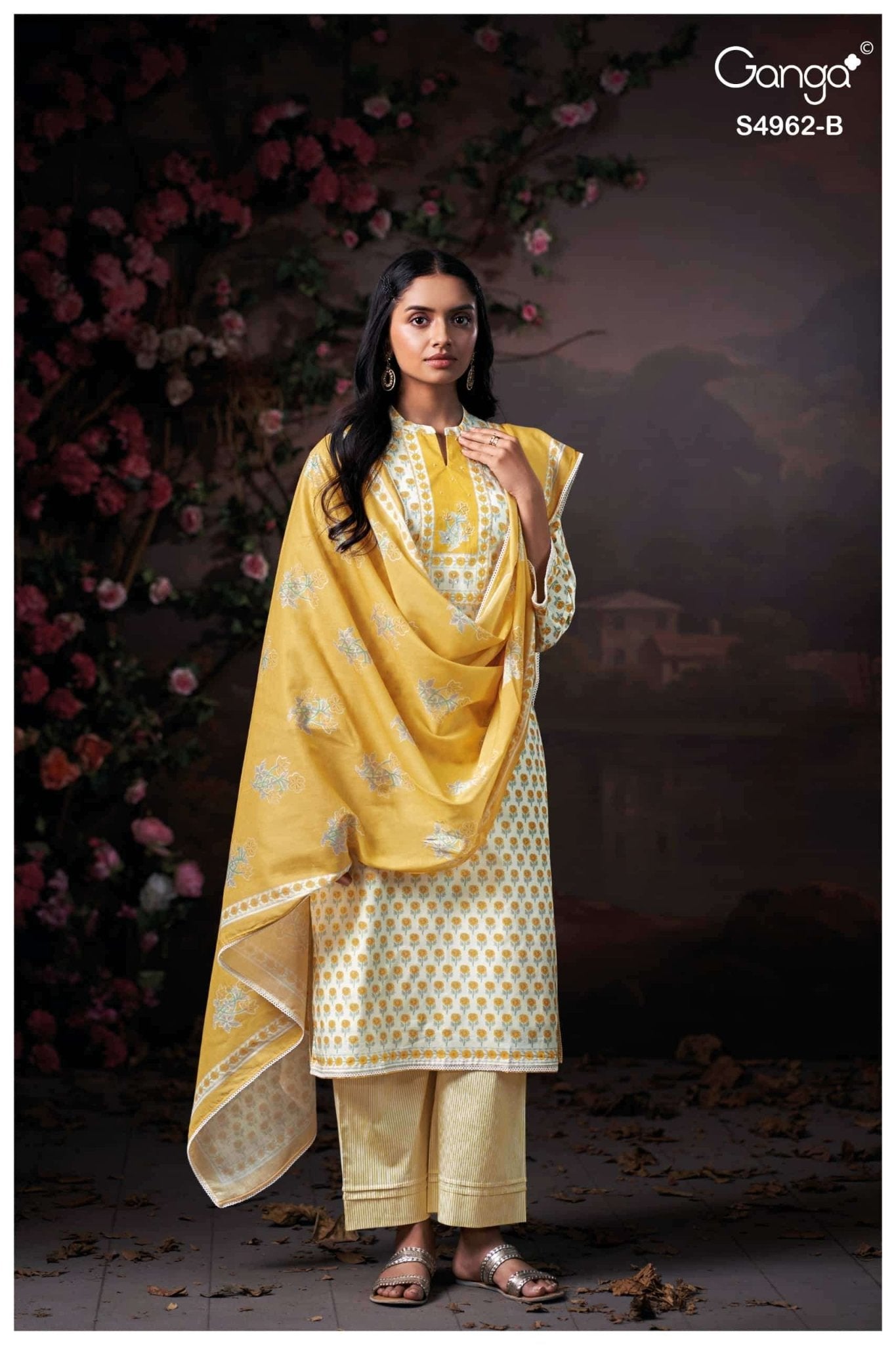 Ganga Fashion Hiranshi 4962 Premium Cotton Dress Material - Amrah Wholesale