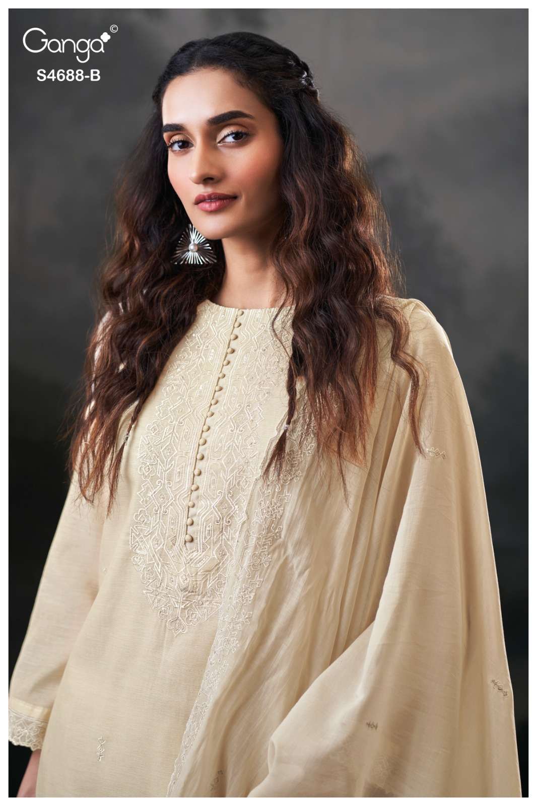 Ganga Fashion Hivira 4688 Mal Chanderi Dress Material - Amrah Wholesale