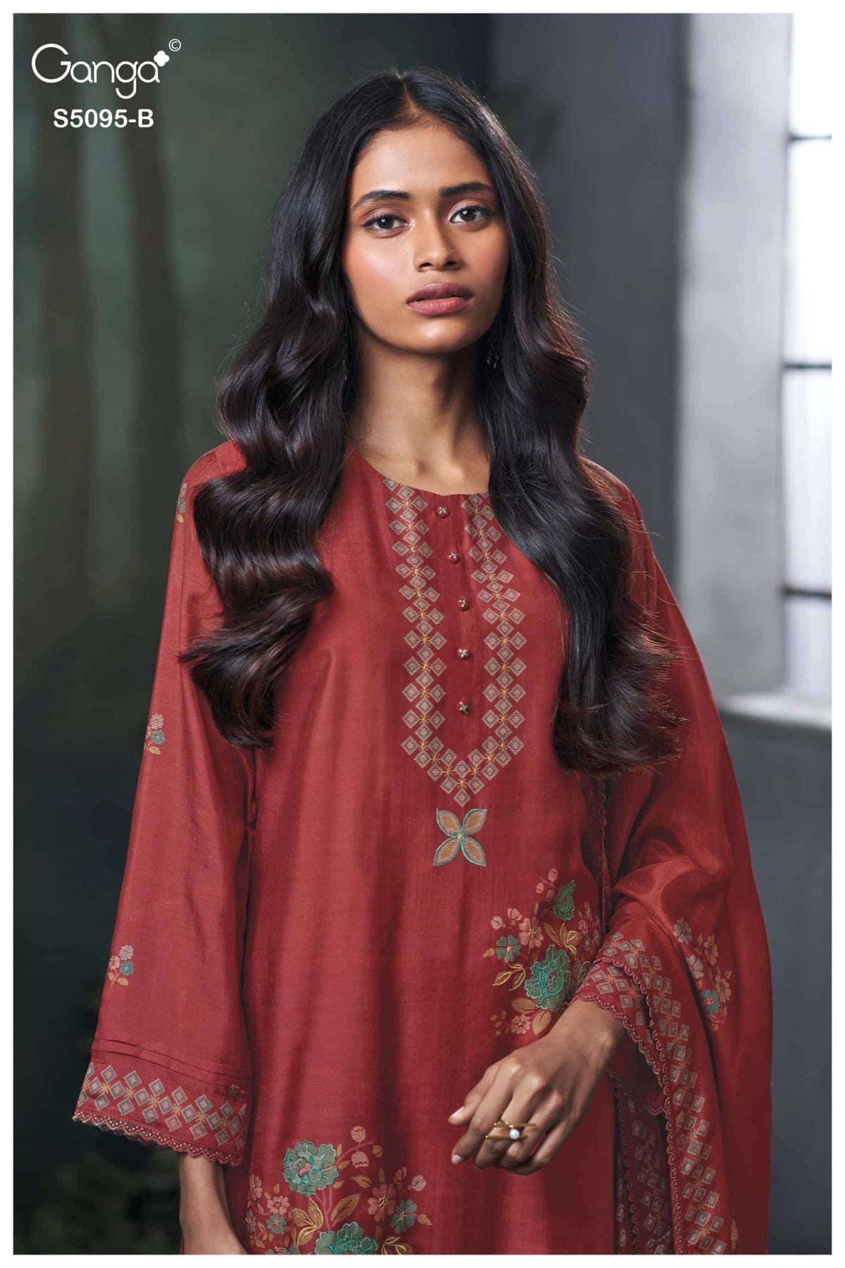 Ganga Fashion Hridisha 5095 Premium Pure Bemberg Silk Dress Material - Amrah Wholesale