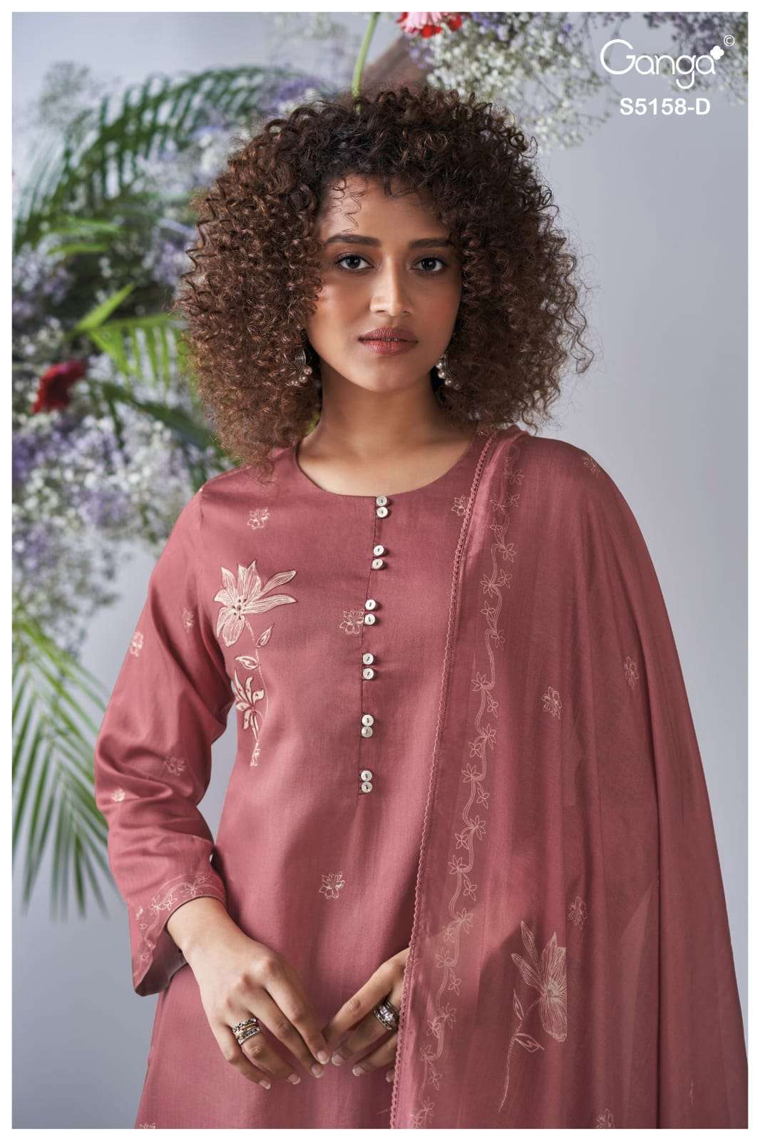 Ganga Fashion IIyssa 5158 Premium Cotton Satin Dress Material