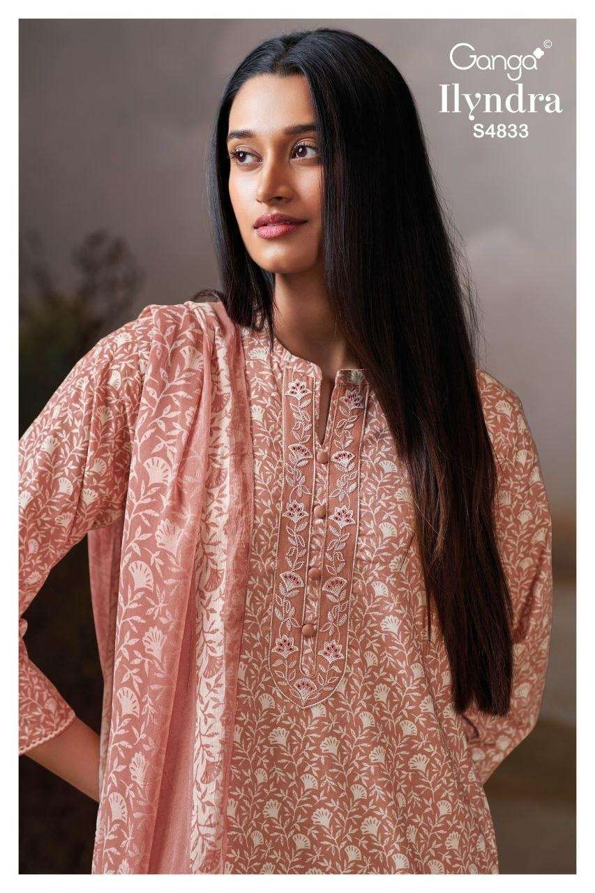 Ganga Fashion Ilyndra 4833 Premium Cotton Dress Material