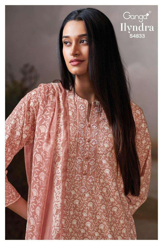 Ganga Fashion Ilyndra 4833 Premium Cotton Dress Material