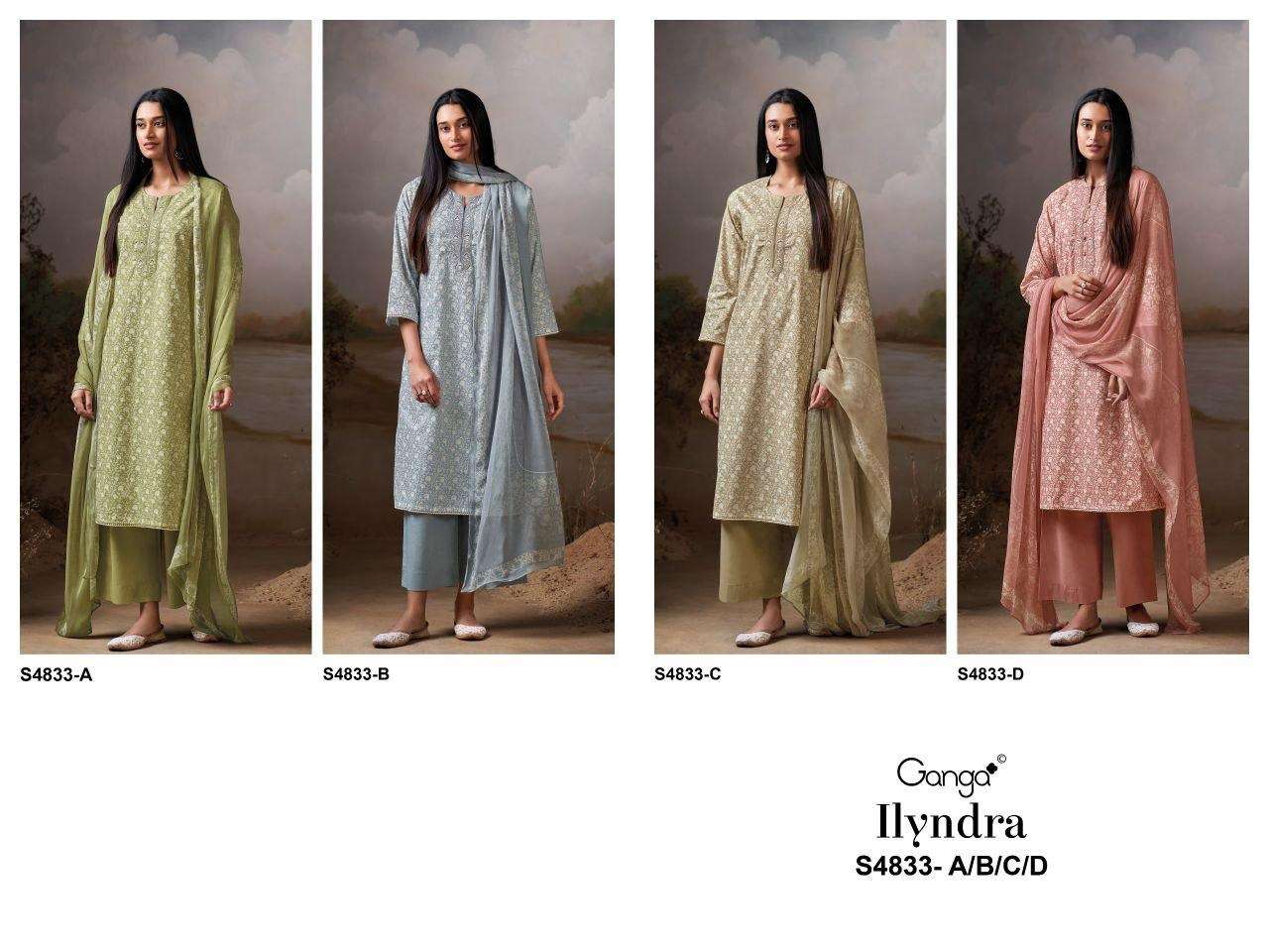 Ganga Fashion Ilyndra 4833 Premium Cotton Dress Material