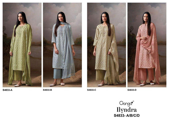 Ganga Fashion Ilyndra 4833 Premium Cotton Dress Material