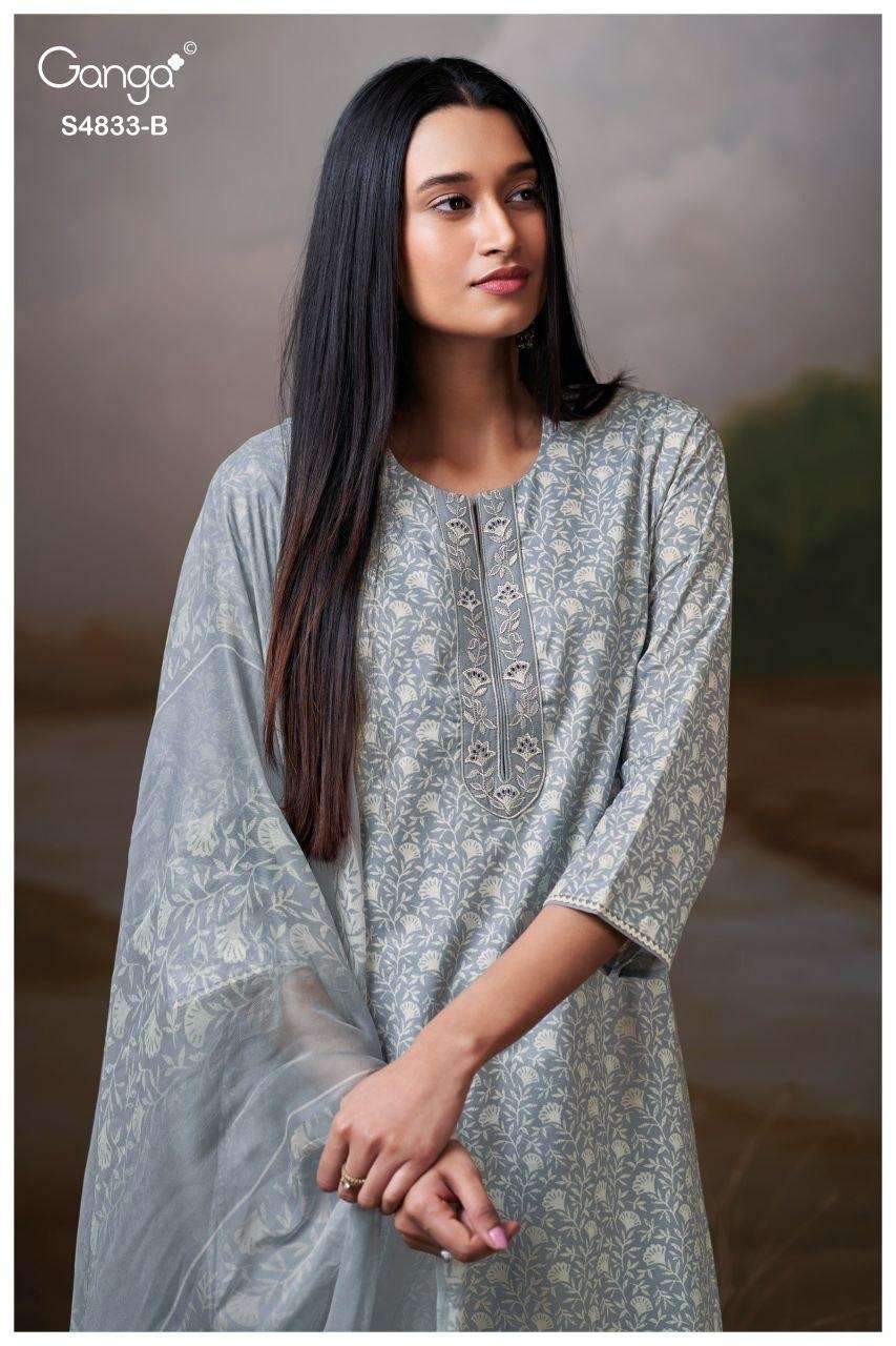 Ganga Fashion Ilyndra 4833 Premium Cotton Dress Material
