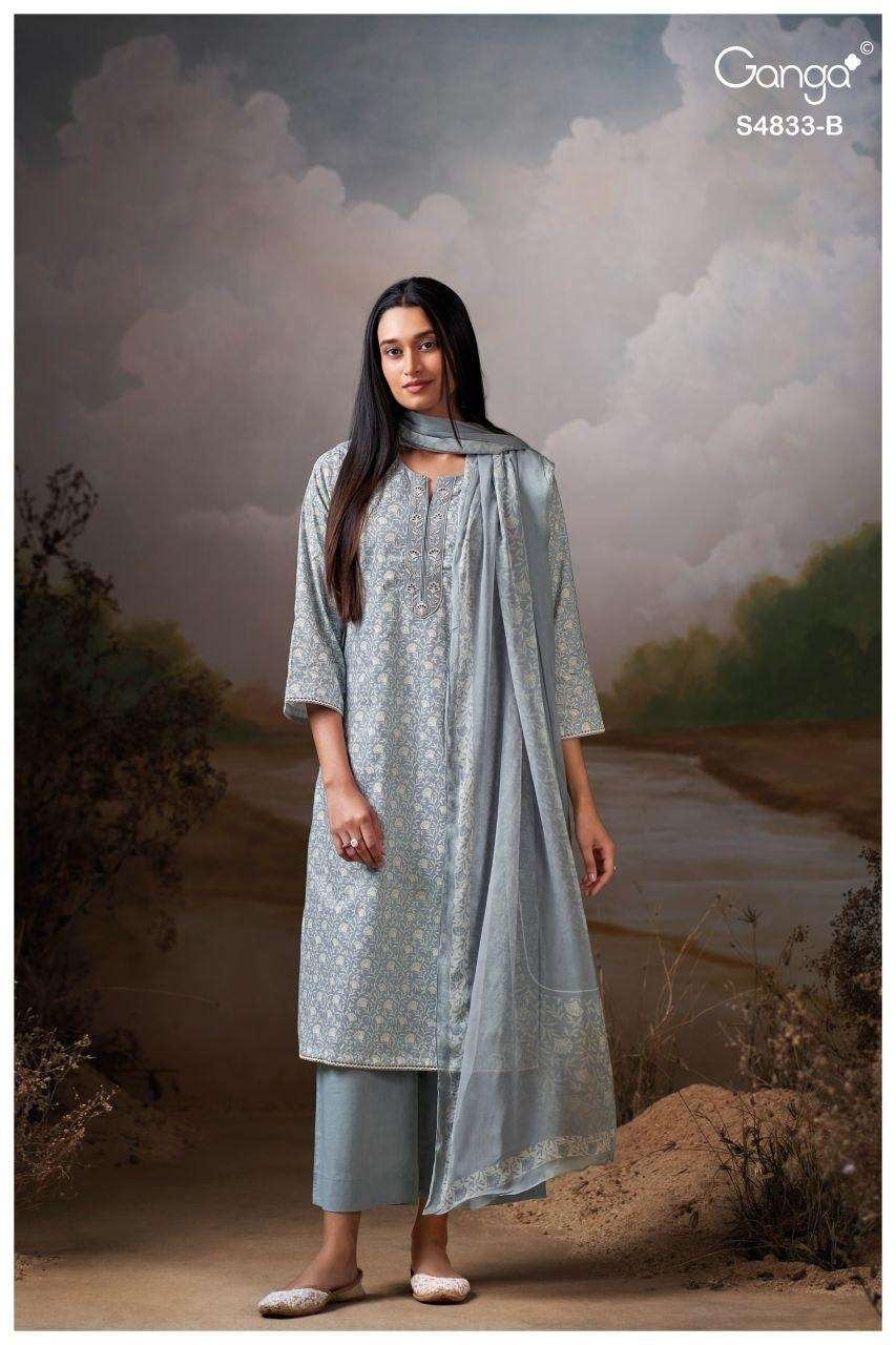 Ganga Fashion Ilyndra 4833 Premium Cotton Dress Material