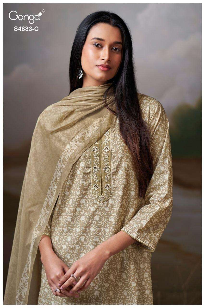 Ganga Fashion Ilyndra 4833 Premium Cotton Dress Material