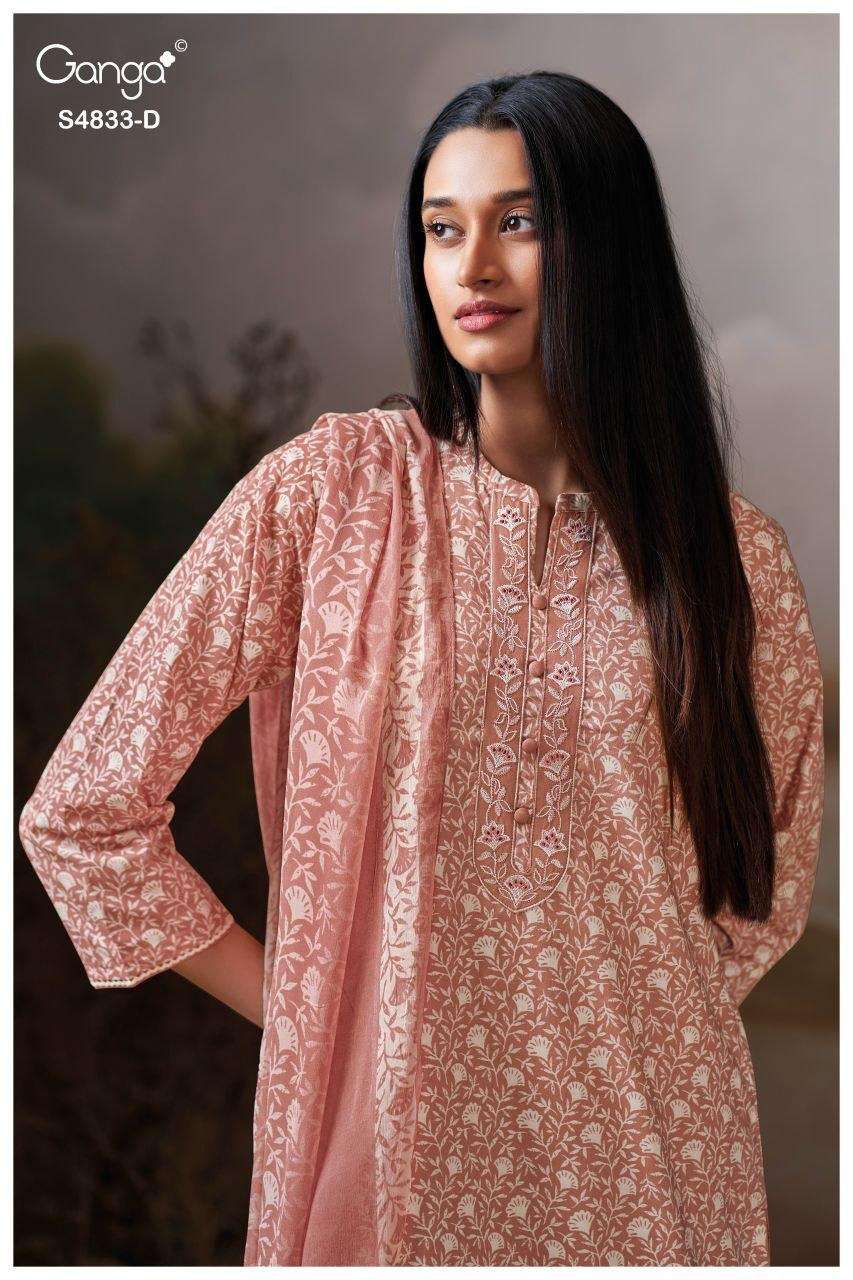 Ganga Fashion Ilyndra 4833 Premium Cotton Dress Material