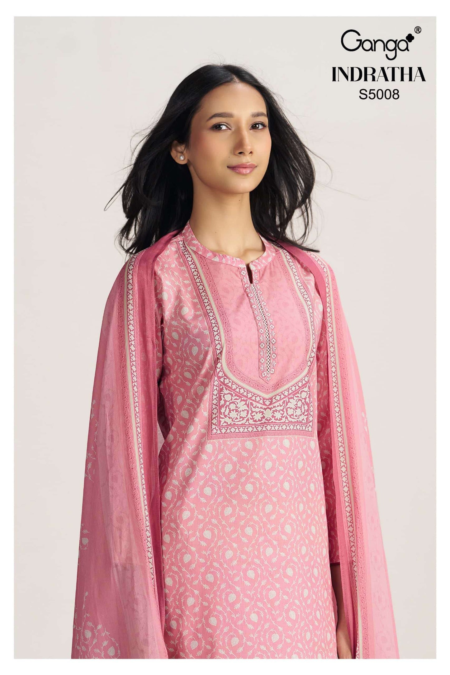 Ganga Fashion Indratha 5008 Premium Cotton Dress Material Collection