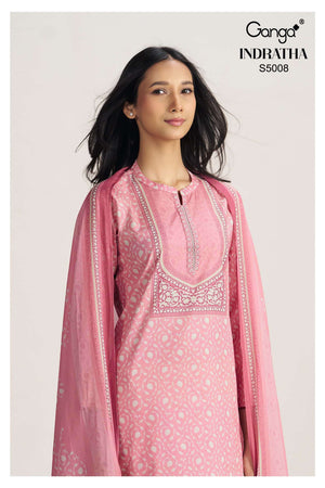 Ganga Fashion Indratha 5008 Premium Cotton Dress Material Collection
