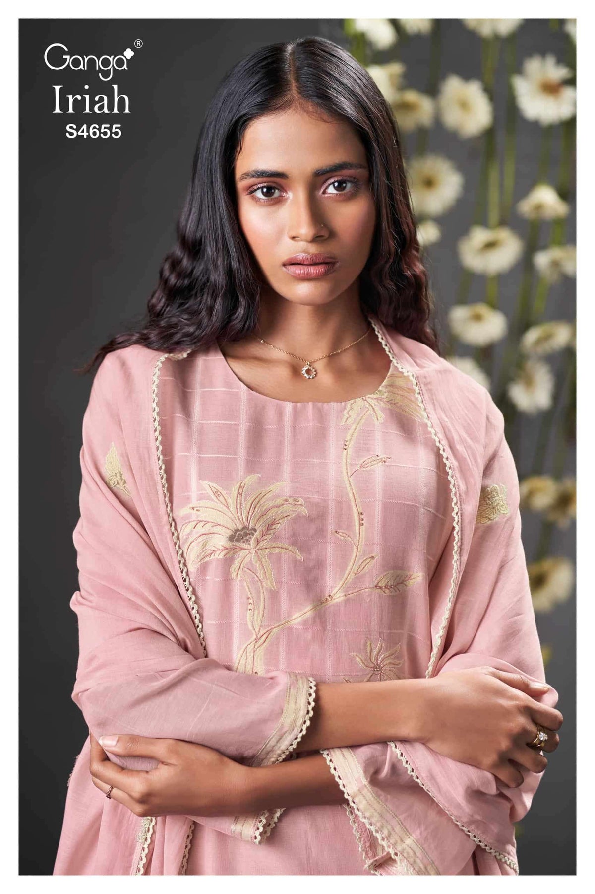 Ganga Fashion Iriah 4655 Dress Material Wholesale Catalogue - Amrah Wholesale