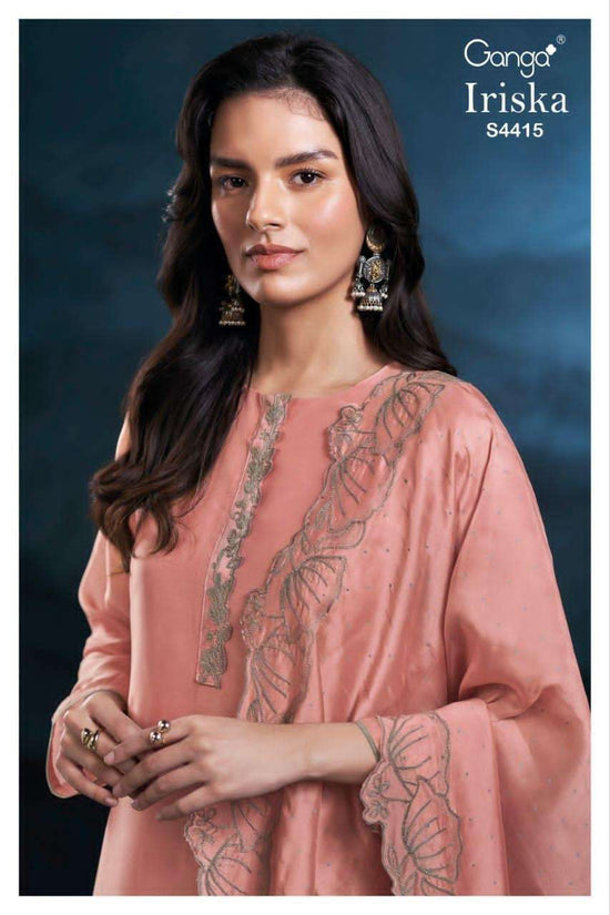 Ganga Fashion Iriska 4415 Pure Bemberg Silk Dress Material - Amrah Wholesale