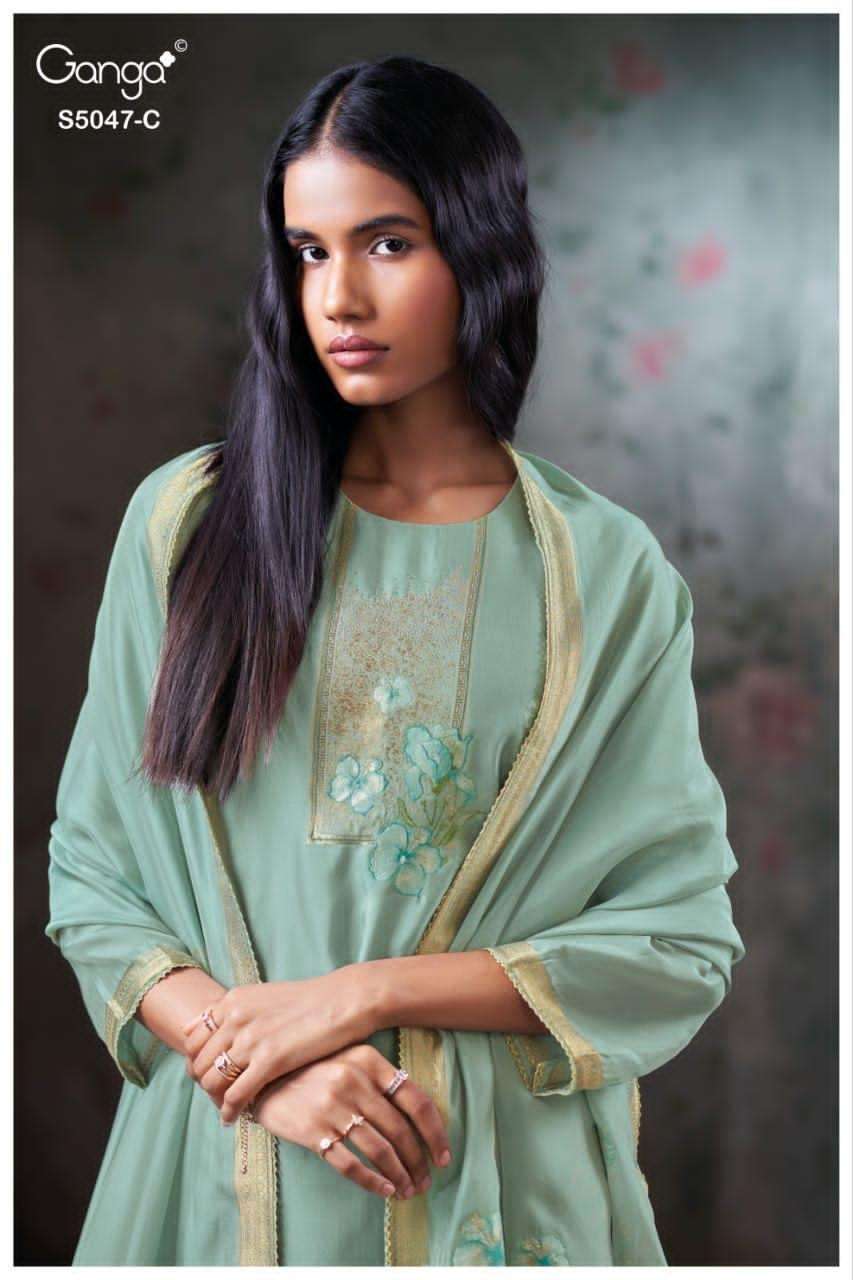Ganga Fashion Ishavanshi 5047 Woven Silk Dress Material - Amrah Wholesale