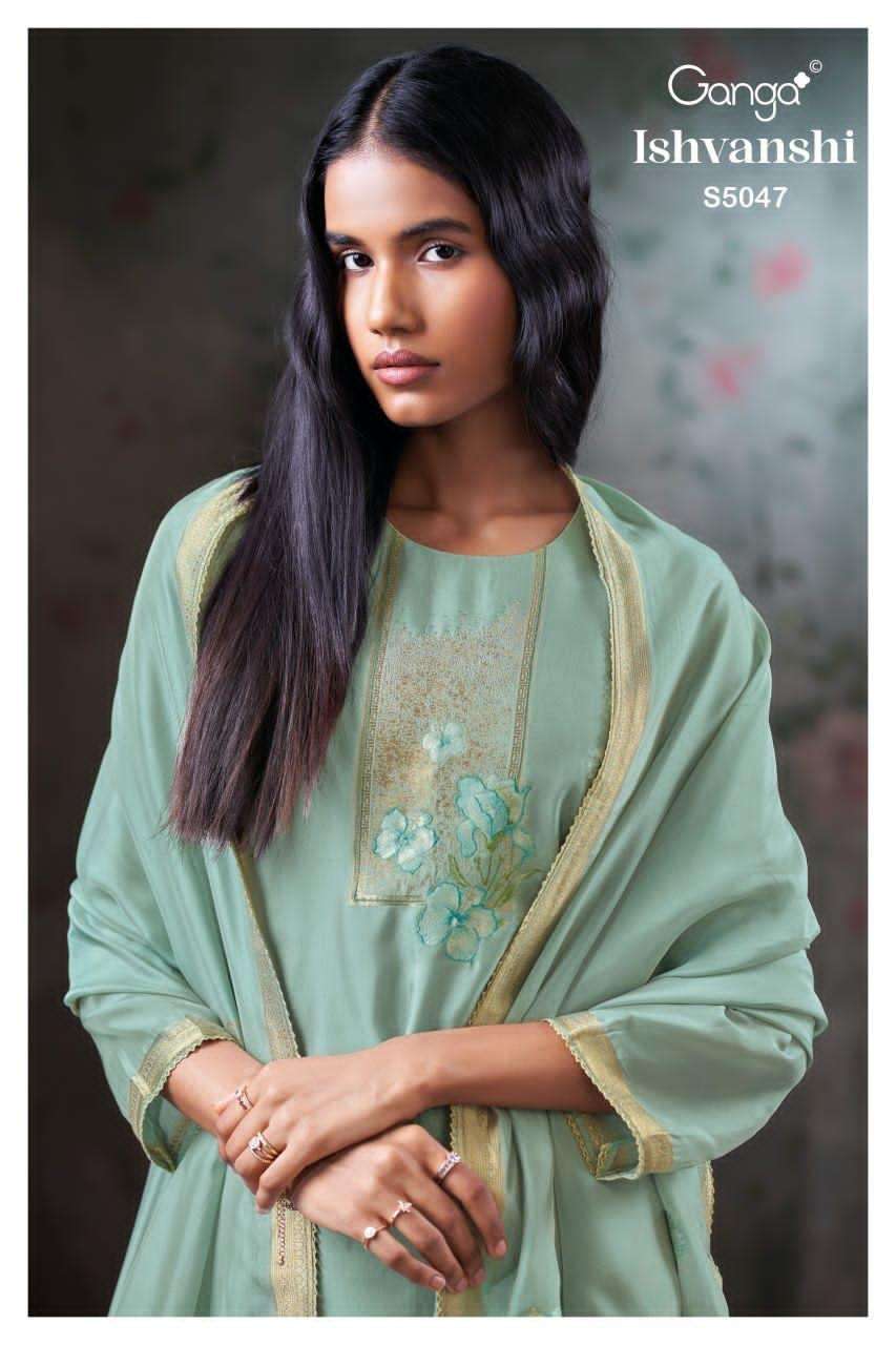 Ganga Fashion Ishavanshi 5047 Woven Silk Dress Material - Amrah Wholesale