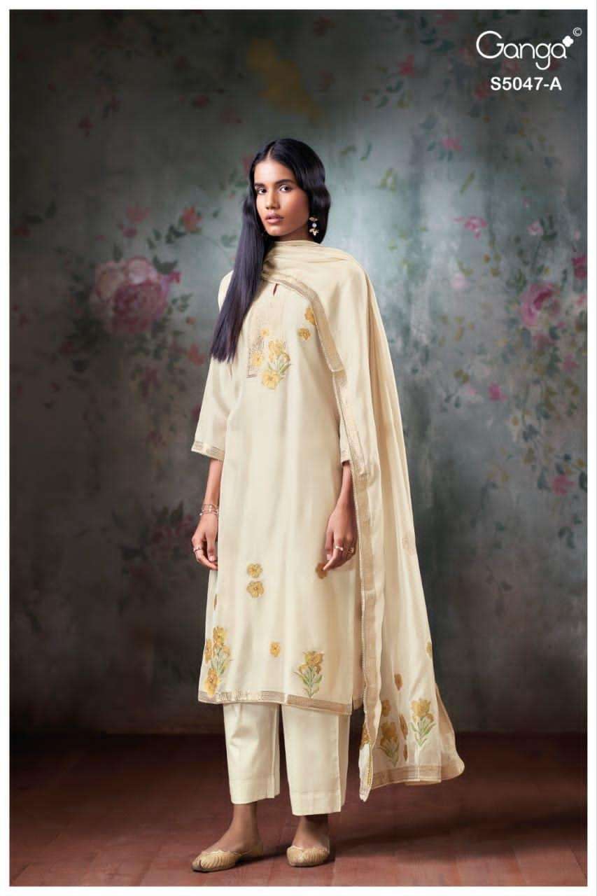 Ganga Fashion Ishavanshi 5047 Woven Silk Dress Material - Amrah Wholesale
