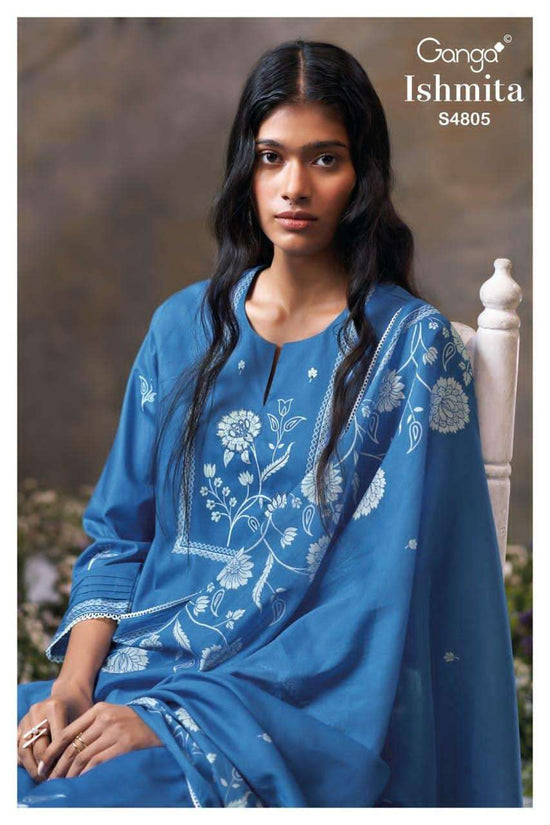 Ganga Fashion Ishmita 4805 Premium Cotton Dress Material - Amrah Wholesale