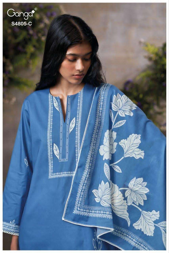 Ganga Fashion Ishmita 4805 Premium Cotton Dress Material - Amrah Wholesale